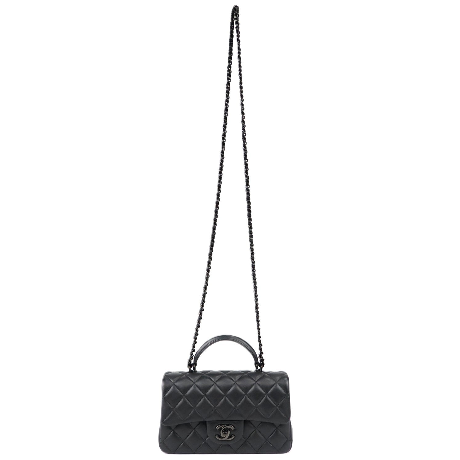 CHANEL AS2431 TOP HANDLE FLAP HANDBAG