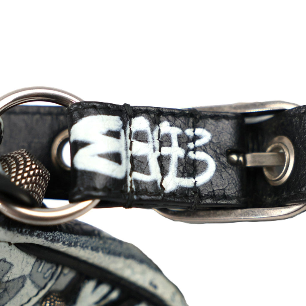 BELENCIAGA 671309 210G6 LE CAGOLE GRAFFITI SHOULDER BAG